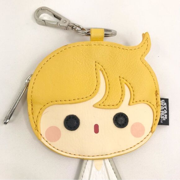 Loungefly Luke Skywalker LucasFilm Chibi Zipper Coin Bag Keychain RARE - Picture 6 of 16
